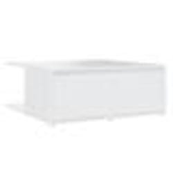 vidaXL Table basse blanc 80x80x31 cm bois d'ingénierie - TU