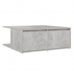 Table basse gris béton 80x80x31 cm bois d'ingénierie Vidaxl