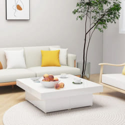 Vidaxl - Table basse blanc brillant 90x90x28 cm bois d'ingénierie