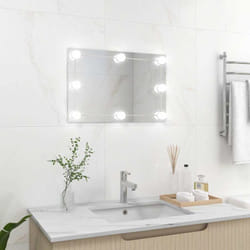 Vidaxl - Miroir mural avec lampes led Rectangulaire Verre