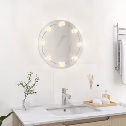 Ajoutez une touche de style contemporain à votre chambre à coucher, salon ou dressing avec ce miroir mural pratique avec lamp ...
