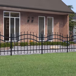 Créez une bordure sûre autour de votre propriété avec cette clôture de jardin ! Cette clôture de jardin en acier enduit de po ...