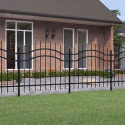 Créez une bordure sûre autour de votre propriété avec cette clôture de jardin ! Cette clôture de jardin en acier enduit de po ...