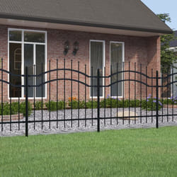 Clôture de jardin avec sommet de lance Noir 140 cm - Vidaxl