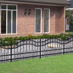 Vidaxl - Clôture de jardin avec sommet de lance Noir 115 cm