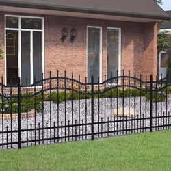 Créez une bordure sûre autour de votre propriété avec cette clôture de jardin ! Cette clôture de jardin en acier enduit de po ...
