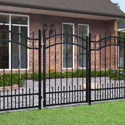 Vidaxl - Portail et sommet de lance Noir 103x175 cm Acier enduit poudre