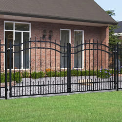 vidaXL Portail lance noir 305x173 cm