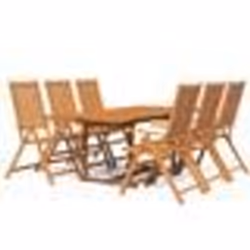 vidaXL Ensemble à manger de jardin 7 pcs Bois d'acacia massif