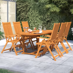 Profitez d'un bon repas en plein air avec votre famille et vos amis avec cet ensemble de salle à manger de jardin en bois ! M ...