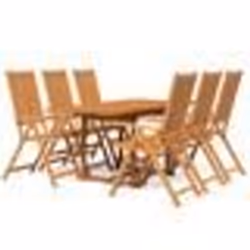vidaXL Ensemble à manger de jardin 7 pcs Bois d'acacia massif