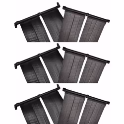 Ce chauffage de piscine solaire capte les rayons du soleil, les convertit en chaleur et garde votre piscine confortablement c ...