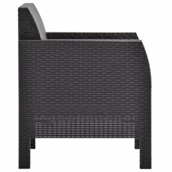 VidaXL 3079666 chaise d'extérieur Terrace Siège rembourré Polypropylène (PP), Rotin Anthracite - Vue supplémentaire 4