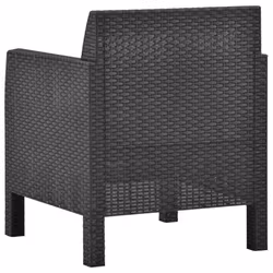 VidaXL 3079666 chaise d'extérieur Terrace Siège rembourré Polypropylène (PP), Rotin Anthracite - Vue supplémentaire 5