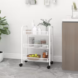 Ce chariot est parfait pour organiser et trier des objets dans la cuisine, la salle de bain, le bureau, etc. Ce chariot de mé ...
