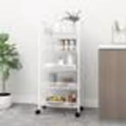 vidaXL Chariot de cuisine à 5 niveaux Blanc 46x26x105 cm Fer - TU