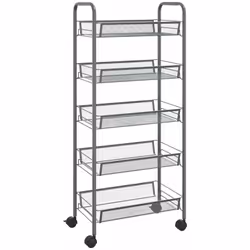 Ce chariot est parfait pour organiser et trier des objets dans la cuisine, la salle de bain, le bureau, etc. Ce chariot de mé ...