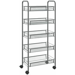 Vidaxl - Chariot de cuisine à 5 niveaux Gris 46x26x105 cm Fer