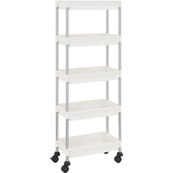 Vidaxl - Chariot de cuisine 5 niveaux Blanc 42x29x128 cm Fer et abs
