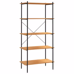 VidaXL 336348, Noir, Chêne, Acier, Bois, 800 mm, 400 mm, 1630 mm