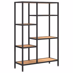 VidaXL 336357, Noir, Marron, Acier, Bois, 15 kg, 50 kg, 800 mm