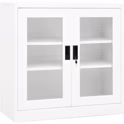 Cette armoire de bureau, avec un design de meuble de classement typique, est idéale pour le stockage de fichiers. Avec 2 étag ...