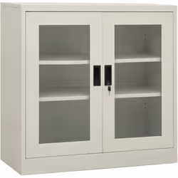 Cette armoire de bureau, avec un design de classeur typique, est idéale pour le rangement des dossiers. Avec 2 étagères régla ...