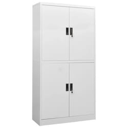 vidaXL Armoire de bureau Gris clair 90x40x180 cm Acier