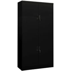 Vidaxl - Armoire de bureau Noir 90x40x180 cm Acier