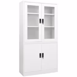 Cette armoire de bureau, avec un design de classeur typique, est idéale pour le rangement des dossiers. Avec ses 3 étagères r ...