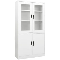 Vidaxl - Armoire de bureau Blanc 90x40x180 cm Acier