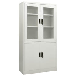 Vidaxl - Armoire de bureau Gris clair 90x40x180 cm Acier