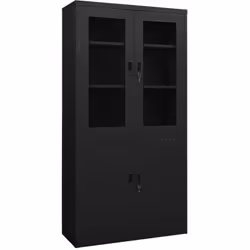 Cette armoire de bureau, avec un design de classeur typique, est idéale pour le rangement des dossiers. Avec ses 3 étagères r ...