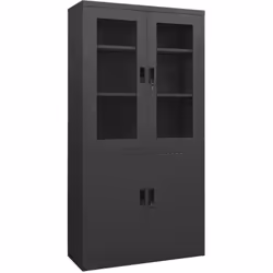 Cette armoire de bureau, avec un design de classeur typique, est idéale pour le rangement des dossiers. Avec ses 3 étagères r ...