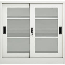 Armoire à portes coulissantes Gris clair 90x40x90 cm Acier - Vidaxl