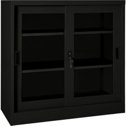 vidaXL Armoire à portes coulissantes Noir 90x40x90 cm Acier - TU
