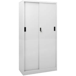 Armoire à bureau porte coulissante Gris clair 90x40x180cm Acier Vidaxl