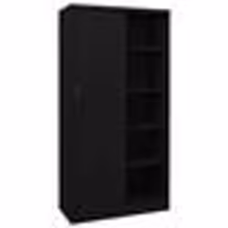 vidaXL Armoire de bureau avec porte coulissante Noir 90x40x180cm Acier