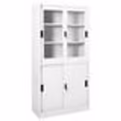 vidaXL Armoire de bureau et porte coulissante Blanc 90x40x180 cm Acier - TU