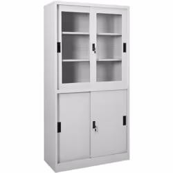 Éliminez tout votre encombrement au bureau à l'aide de cette armoire ! L'armoire de rangement est en acier et en verre trempé ...