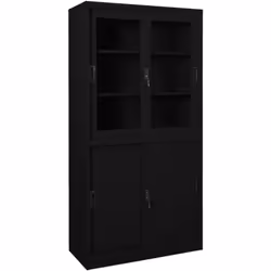 Éliminez tout votre encombrement au bureau à l'aide de cette armoire ! L'armoire de rangement est en acier et en verre trempé ...