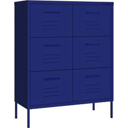 Vidaxl - Armoire à tiroirs Bleu marine 80x35x101,5 cm Acier