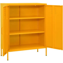 Armoire de rangement Jaune moutarde 80x35x101,5 cm Acier - Vidaxl
