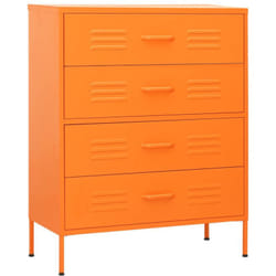 Commode Orange 80x35x101,5 cm Acier - Vidaxl