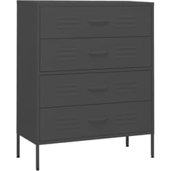 Commode Anthracite 80x35x101,5 cm Acier