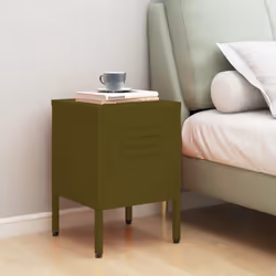VidaXL 336207 Table de nuit et table de chevet Olive