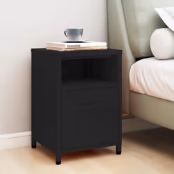VidaXL 336223 Table de nuit et table de chevet Noir - Vue supplémentaire 2