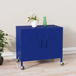 Armoire de rangement Bleu marine 60x35x56 cm Acier vidaXL