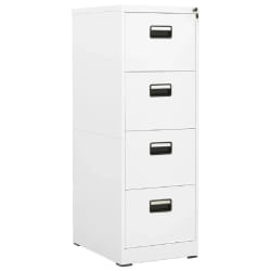 vidaXL Classeur Blanc 46x62x133 cm Acier
