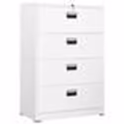 vidaXL Classeur Blanc 90x46x134 cm Acier